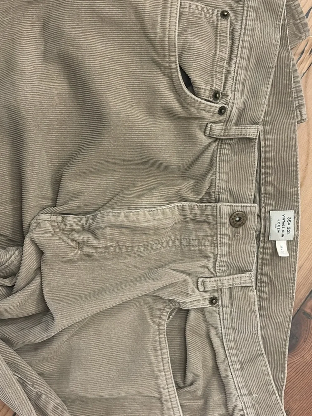 J. Crew Men's Corduroy Pants in khaki